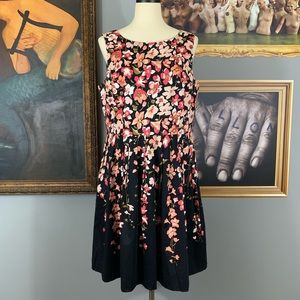 Talbots Floral Fit & Flare Sleeveless Dress